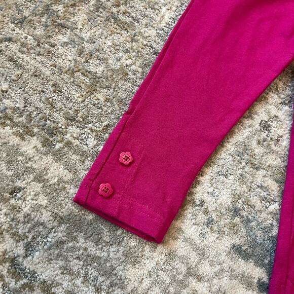 JoJo Maman Bebe Raspberry Pink Leggings 6-12 Months NWOT - Picture 4 of 8